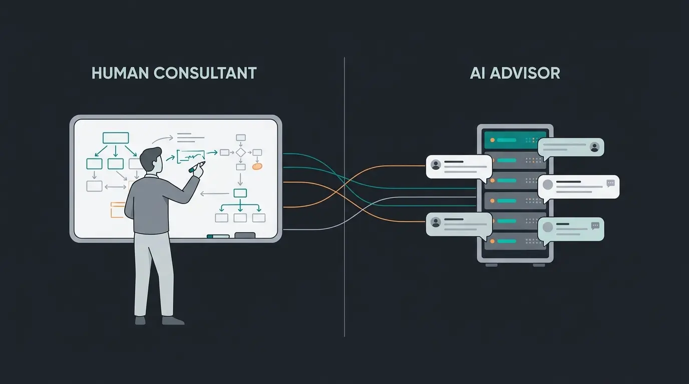 Comparison of human Shopware consultant handling strategy and AI advisor handling routine product consultations
