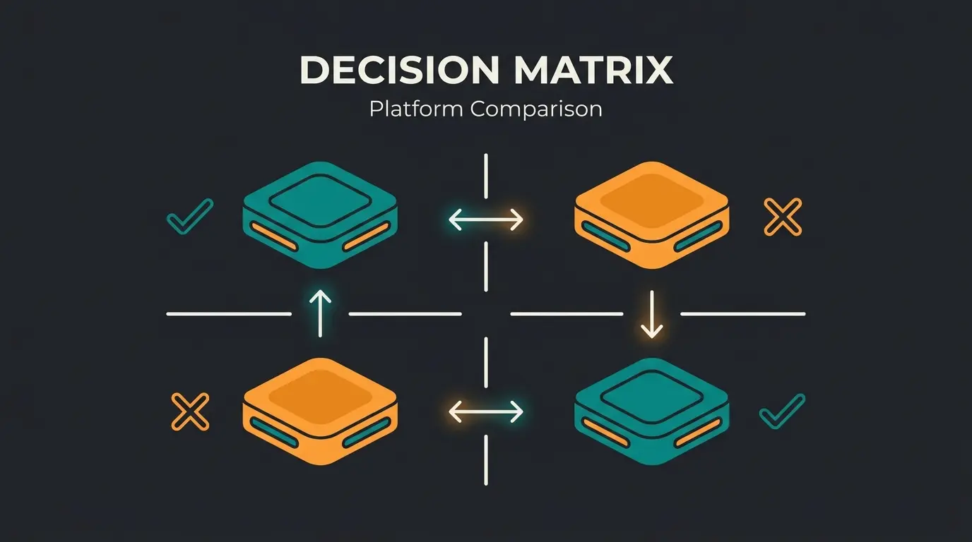 Vergleich von Shopware 6 mit Shopify, WooCommerce und Magento als Entscheidungsmatrix