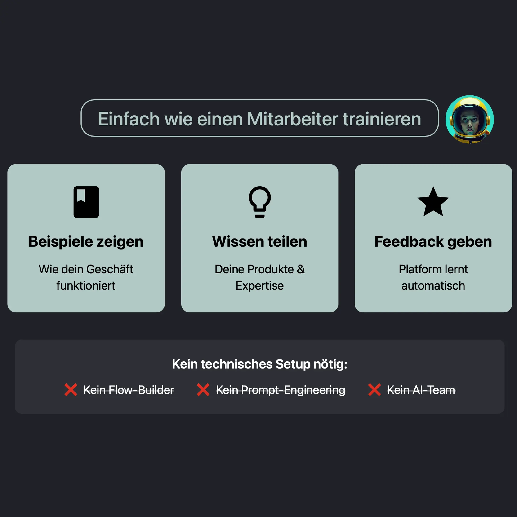 Einfaches Training des KI-Mitarbeiters ohne technische Vorkenntnisse