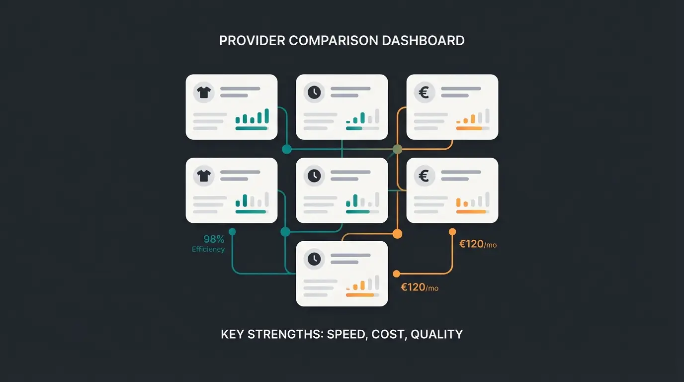 Vergleich der 7 besten Print-on-Demand-Anbieter fuer Shopify in Deutschland 2026