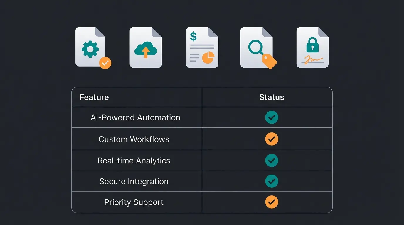 Comparison of top five Shopify invoice apps showing features and pricing tiers