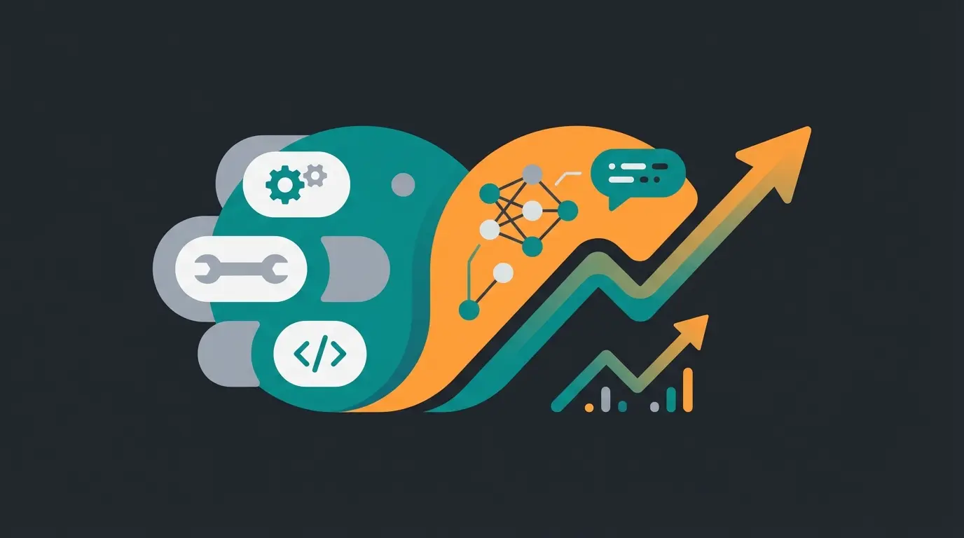 Future of e-commerce support showing integrated agency and AI working together for optimal results