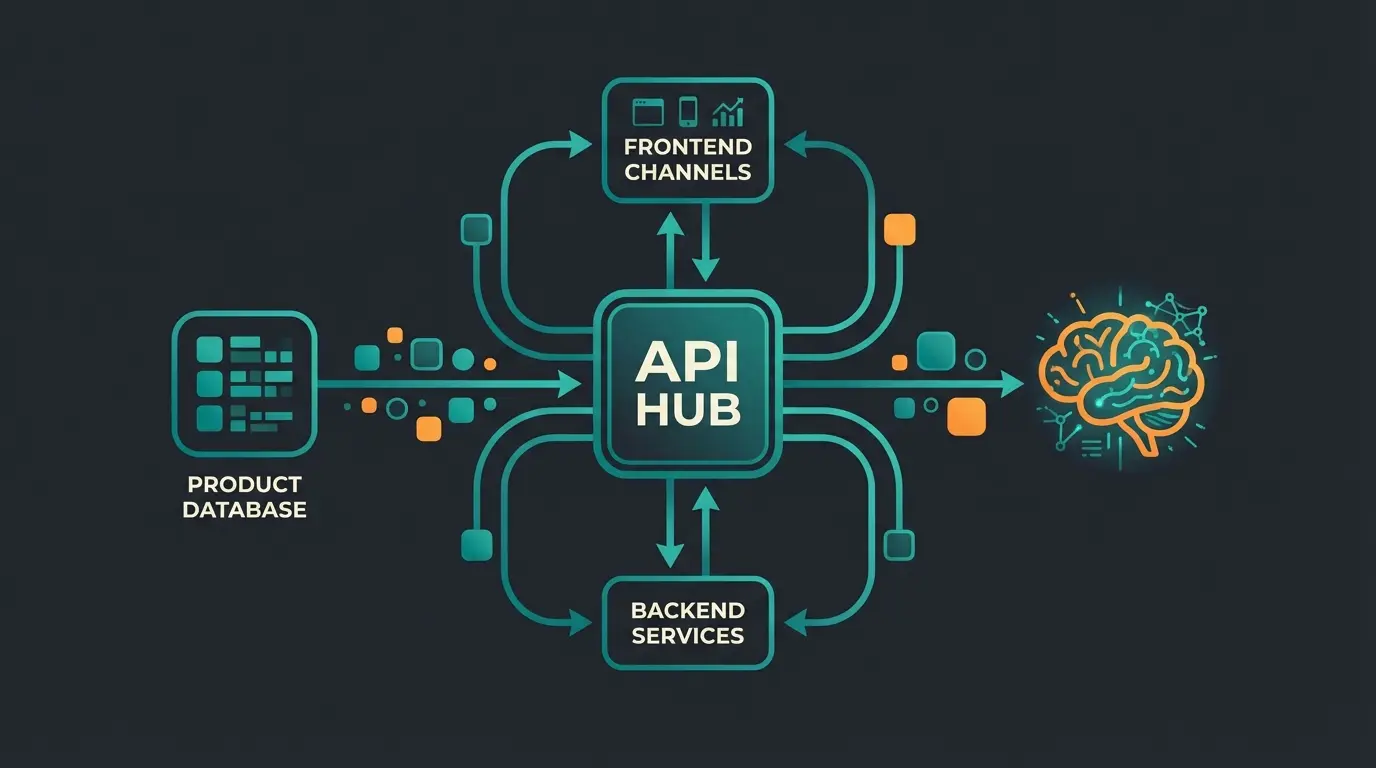 Shopware API-First Architektur für KI-Integration visualisiert