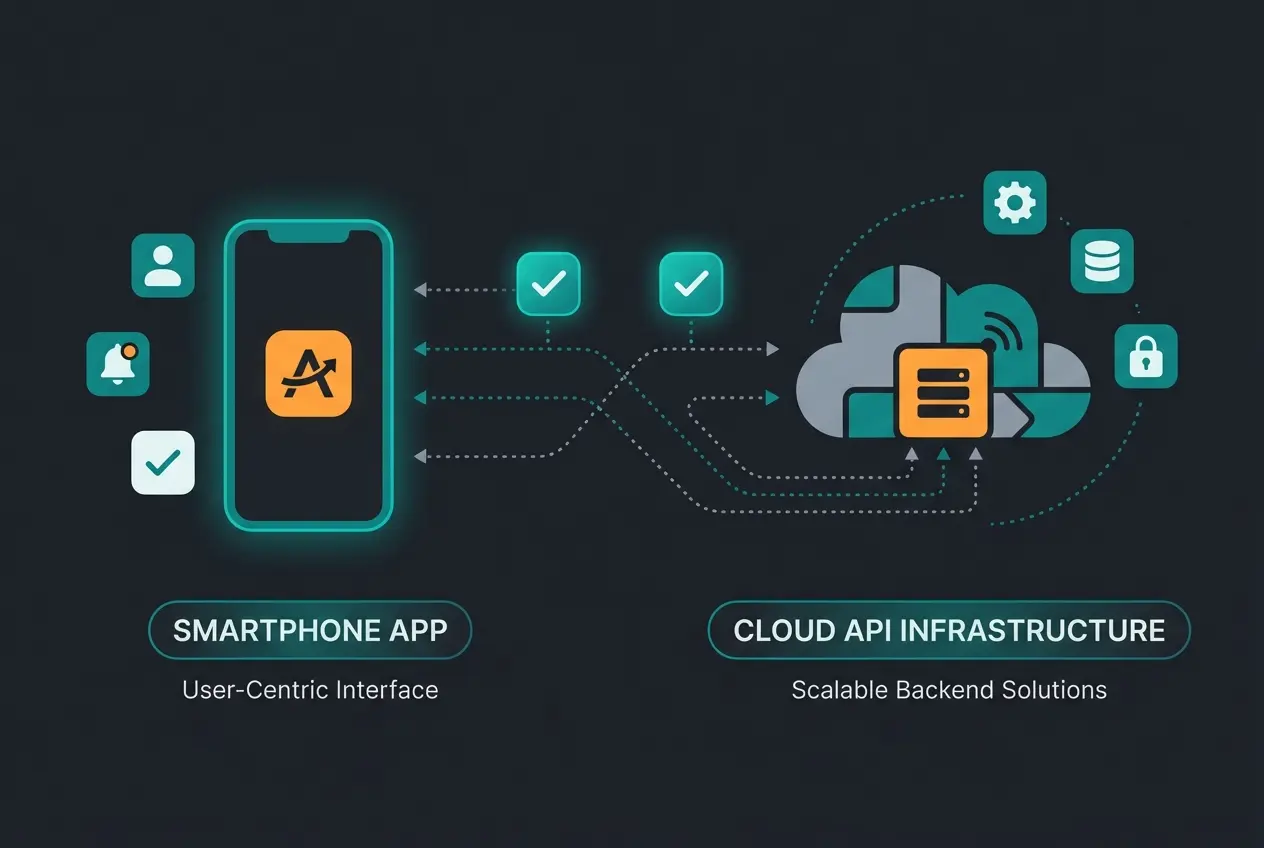 Comparison visualization of WhatsApp Business App versus API features
