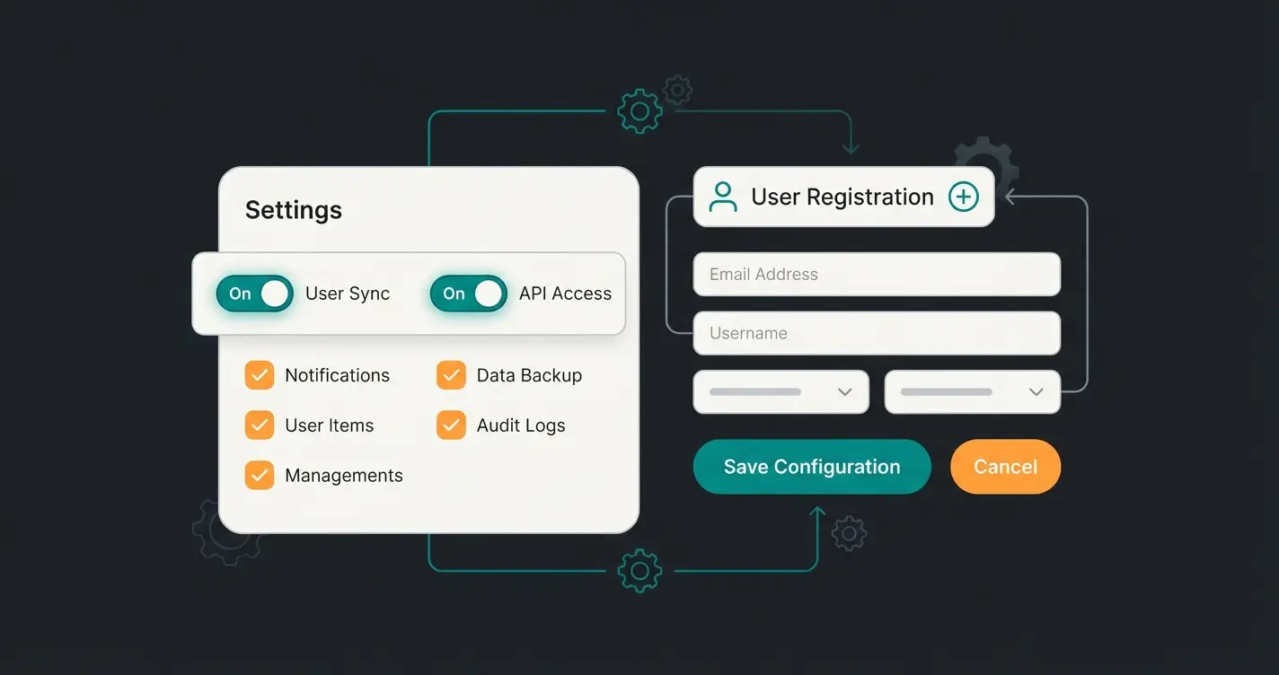 Shopware 6 Backend-Einstellungen für Anmeldung und Registrierung mit markierten Konfigurationsoptionen