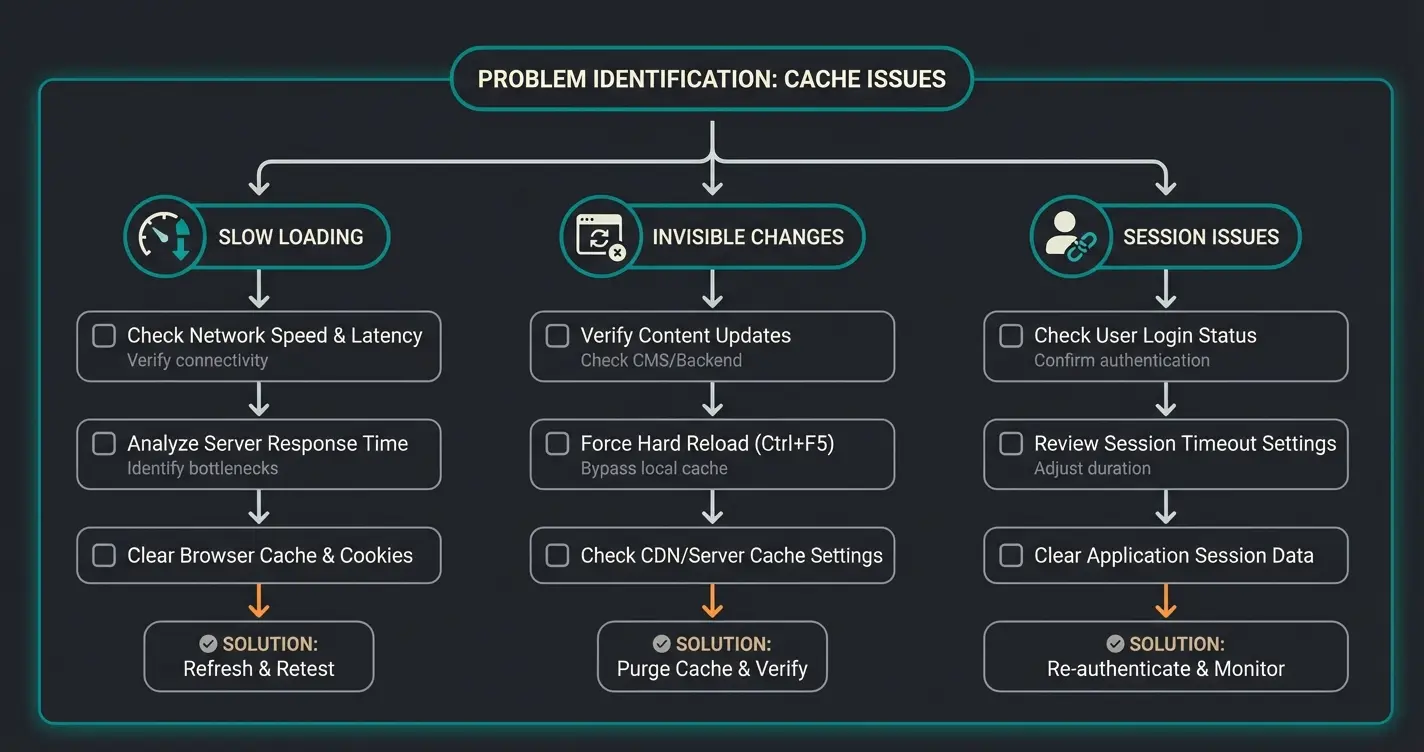 Troubleshooting-Flowchart für Shopware Caching-Probleme