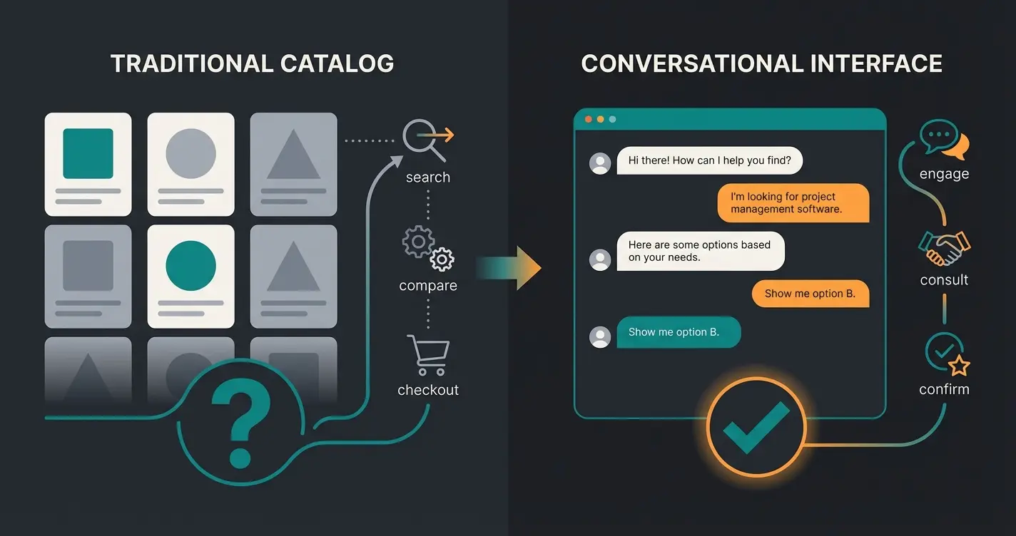 AI-powered product consultation replacing traditional product catalogs
