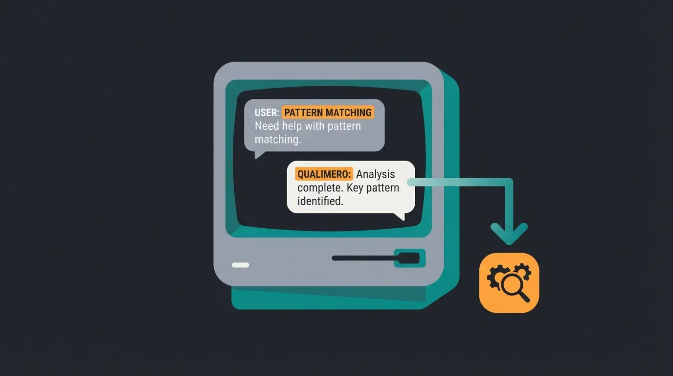 Illustration of ELIZA chatbot conversation showing pattern matching limitations