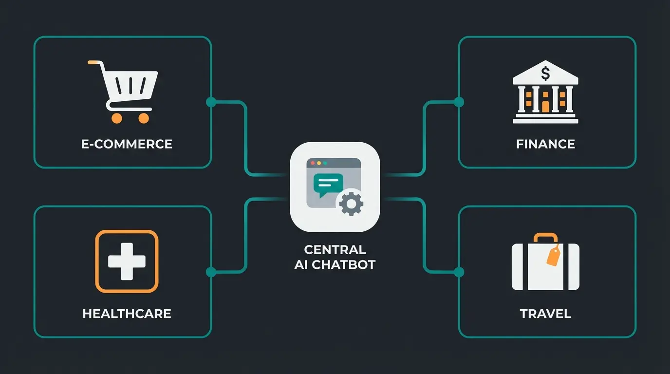 Branchenspezifische Chatbot Anwendungen in verschiedenen Sektoren
