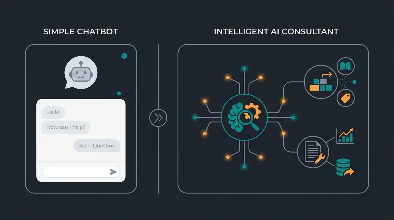 Vergleich FAQ-Bot vs KI-Consultant für B2B E-Commerce
