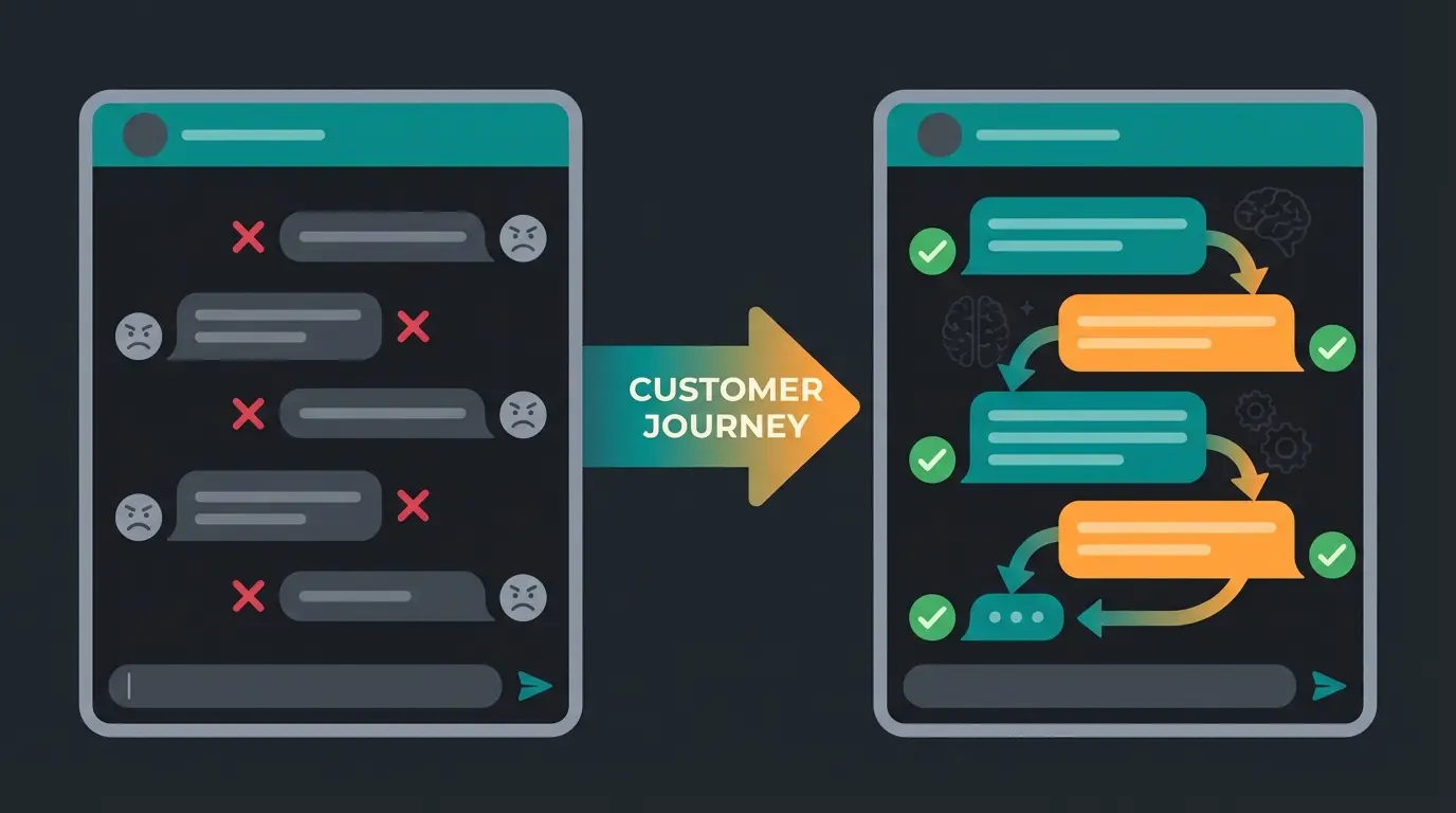Vergleich zwischen FAQ-Bot und KI-Produktberater im Kundengespräch