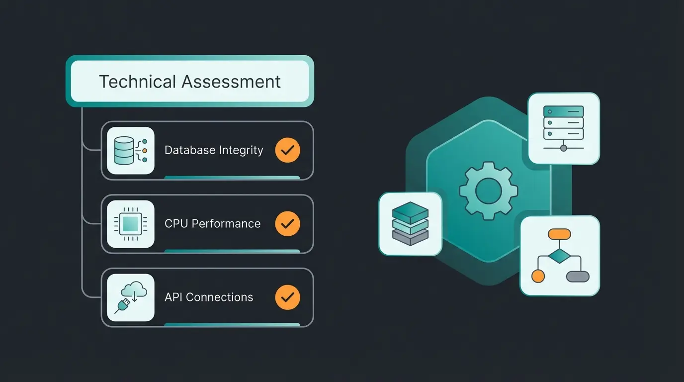 Checklist visualization for AI-ready Shopware hosting evaluation criteria