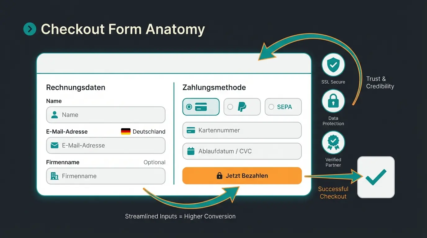 Anatomie eines optimierten deutschen WooCommerce Checkouts