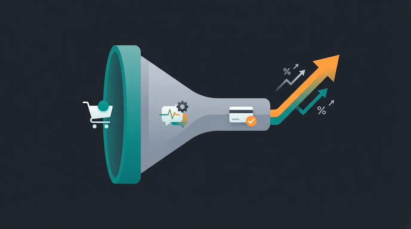 Visualisierung der Checkout-Journey mit allen wichtigen Touchpoints und Optimierungsmöglichkeiten