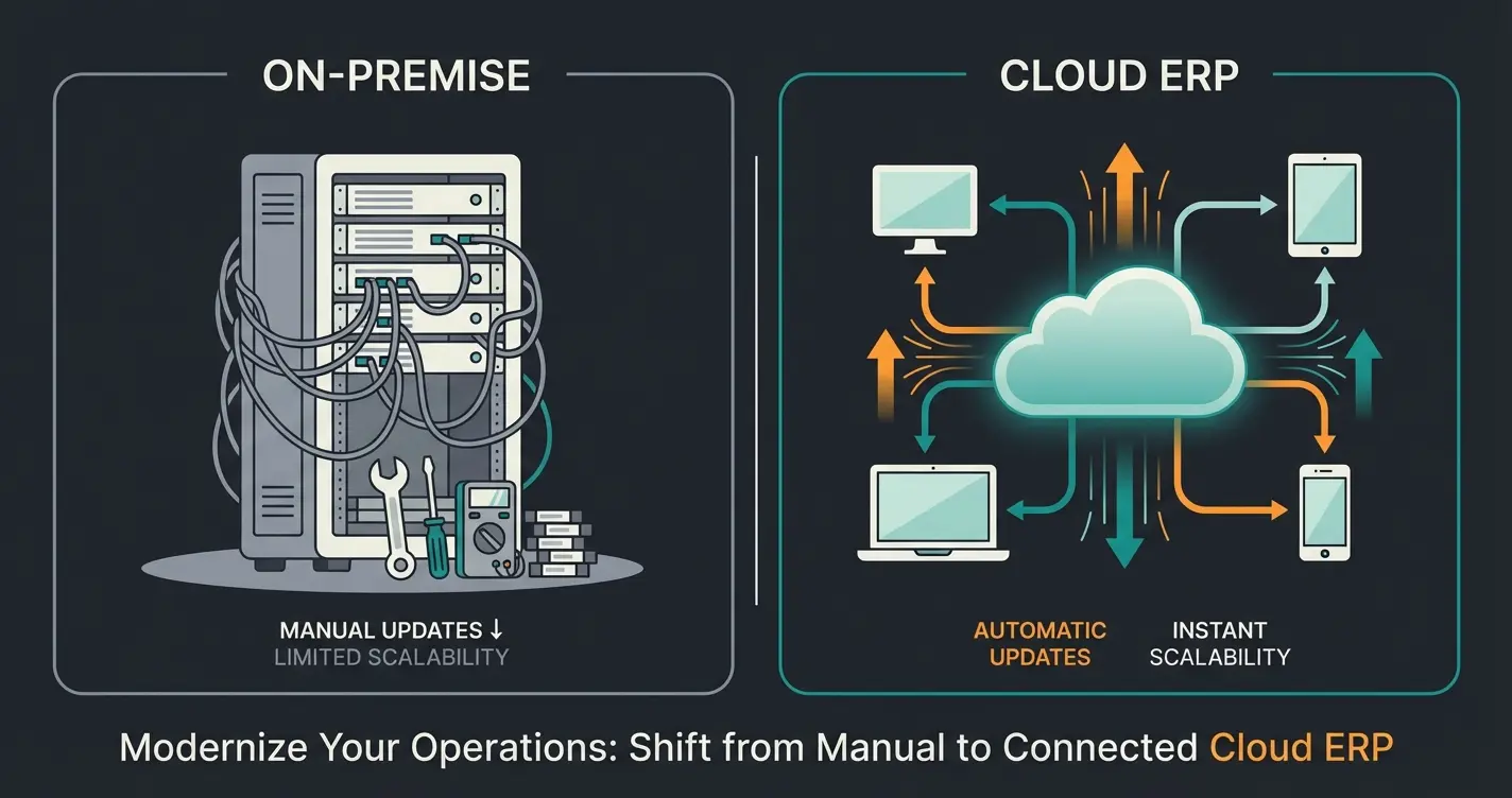Vergleich zwischen Cloud ERP und On-Premise ERP