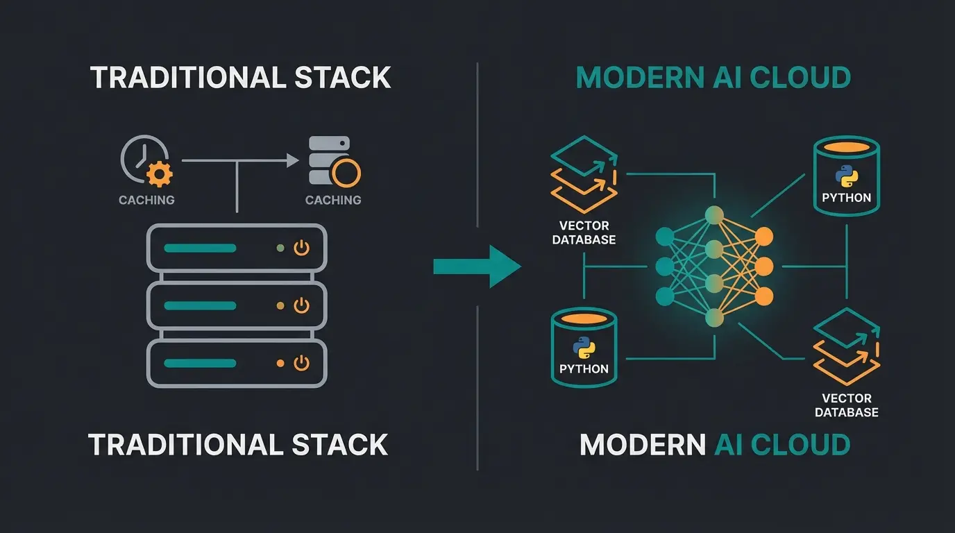 Comparison of traditional hosting versus AI-ready cloud infrastructure