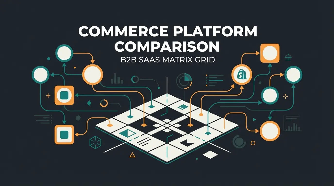 B2B ecommerce platform comparison showing multiple platforms evaluated across key business criteria