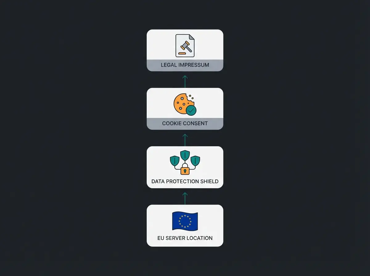 German Compliance Stack Infografik für Intercom Help Center