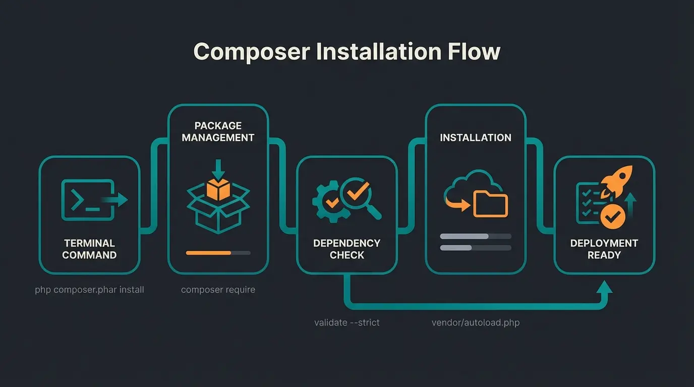 Composer installation workflow for Magento extensions
