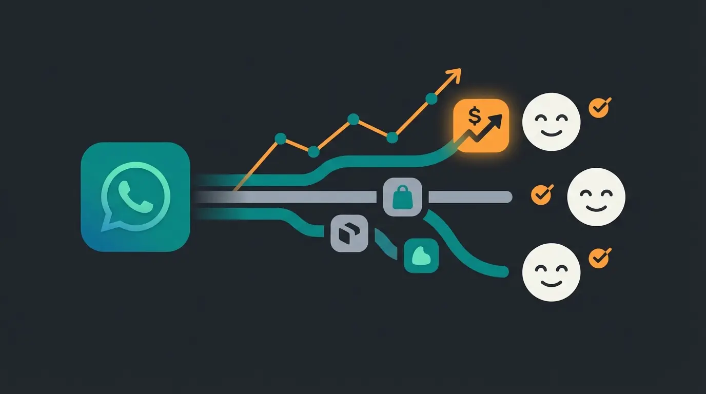 Future of WhatsApp commerce showing AI-powered sales conversations