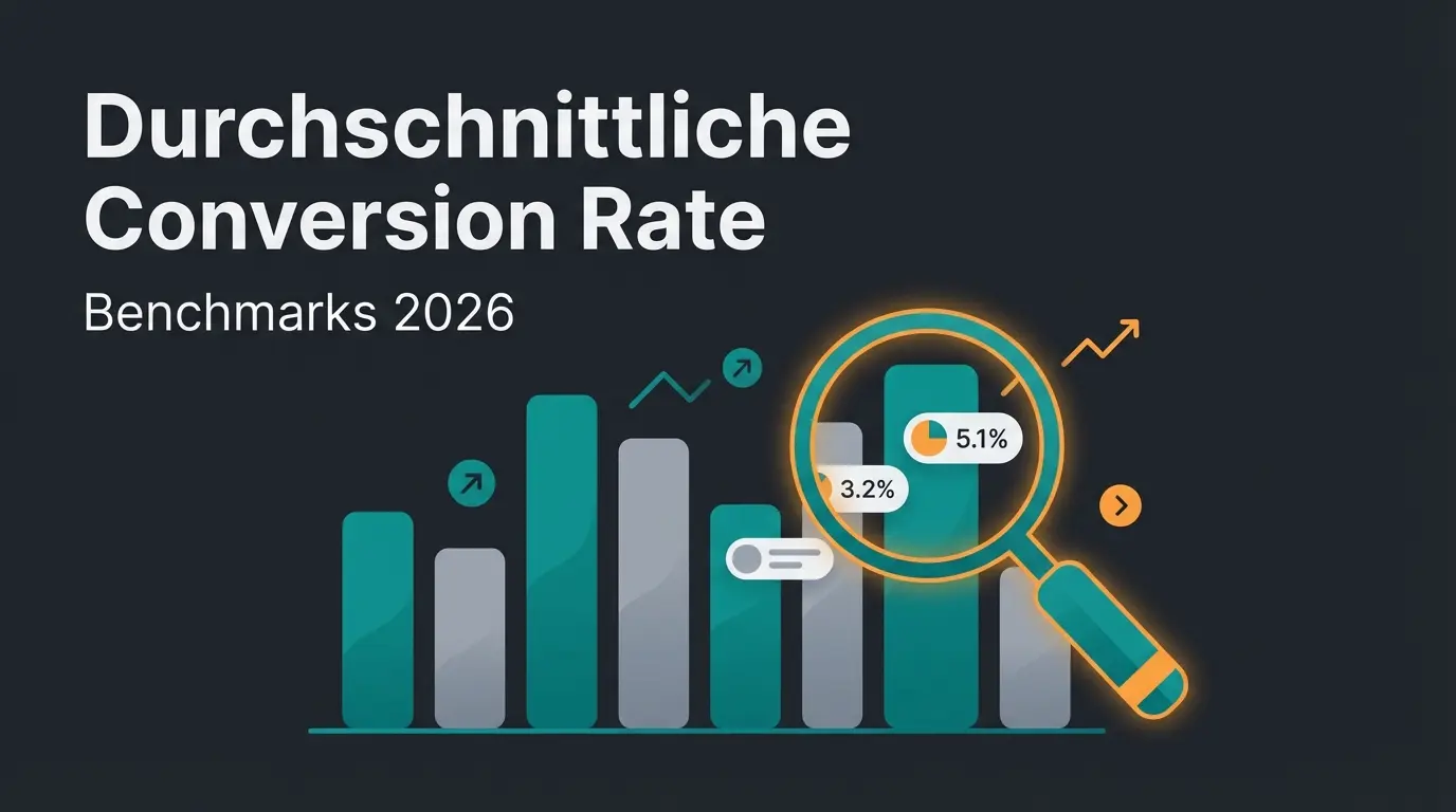 Durchschnittliche Conversion Rate Benchmarks 2026 nach Branche und Geraet im E-Commerce Vergleich