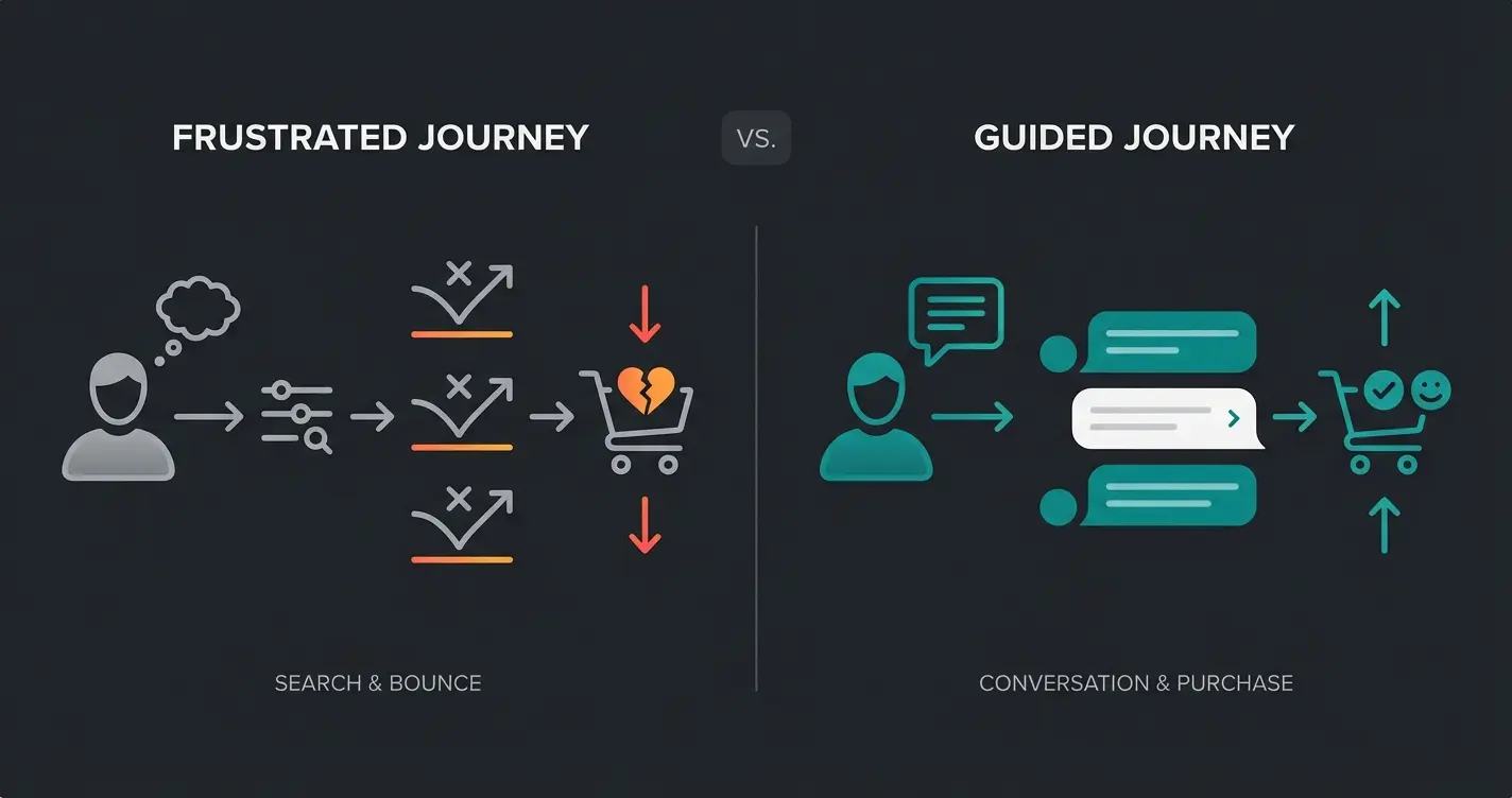Vergleich Standard vs KI-gestützte Customer Journey im E-Commerce