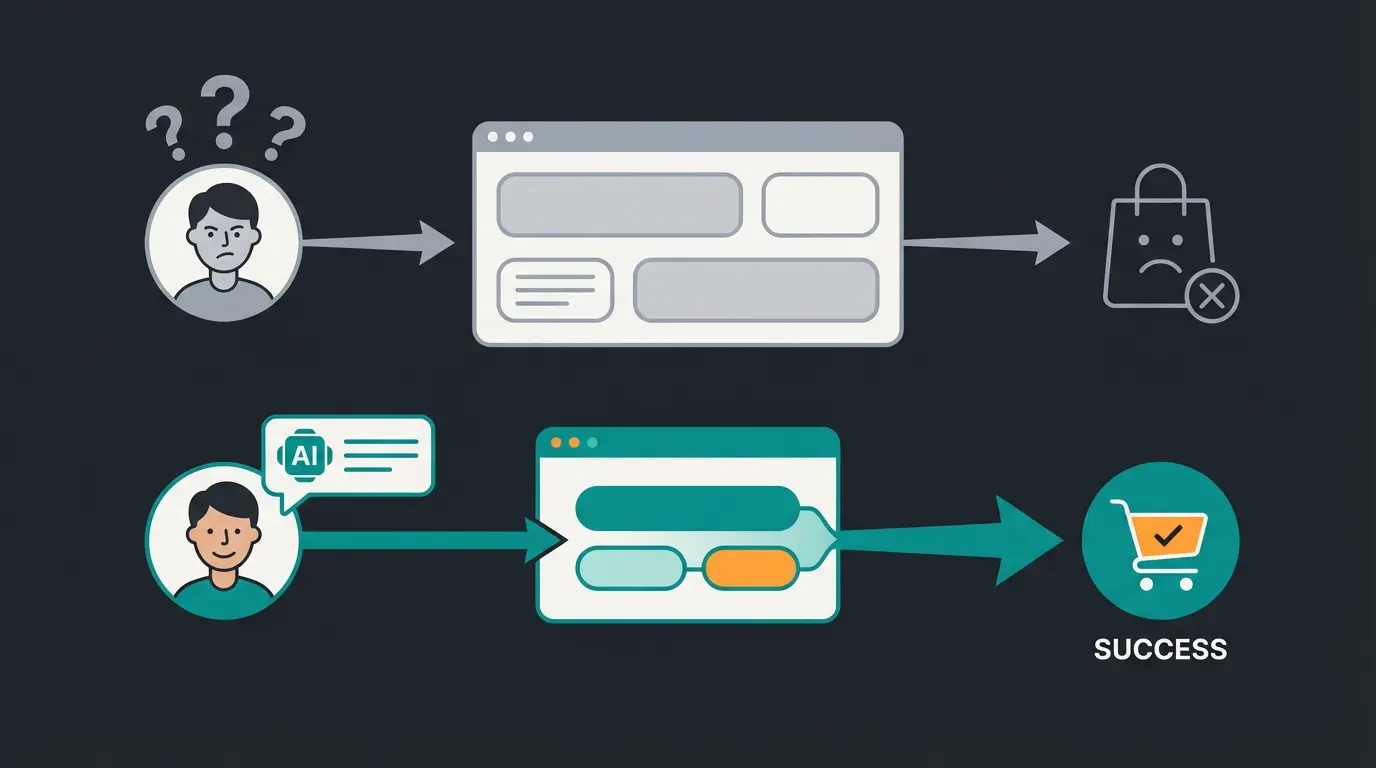 Customer Journey Vergleich mit und ohne KI-Beratung im Shopware Shop