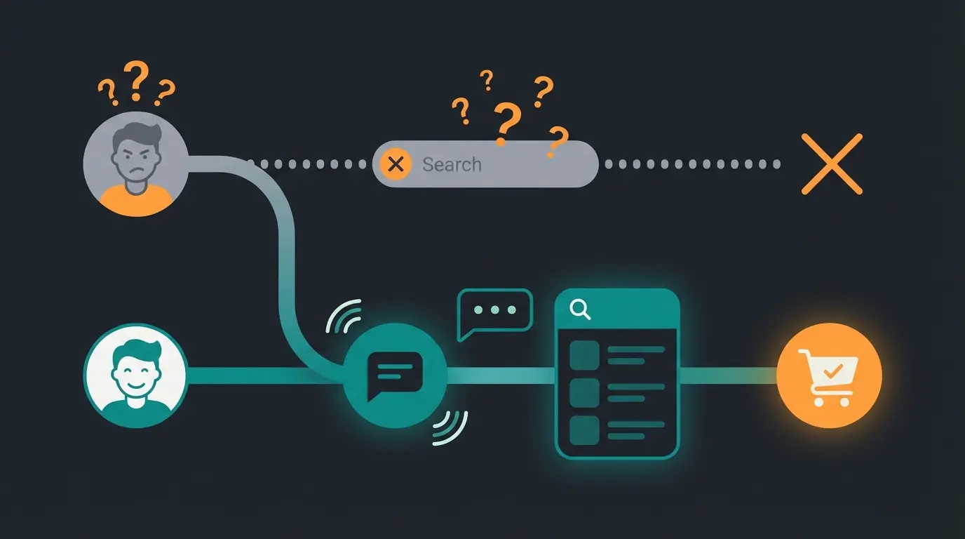KI Produktberatung vs klassische Suche Customer Journey Visualisierung