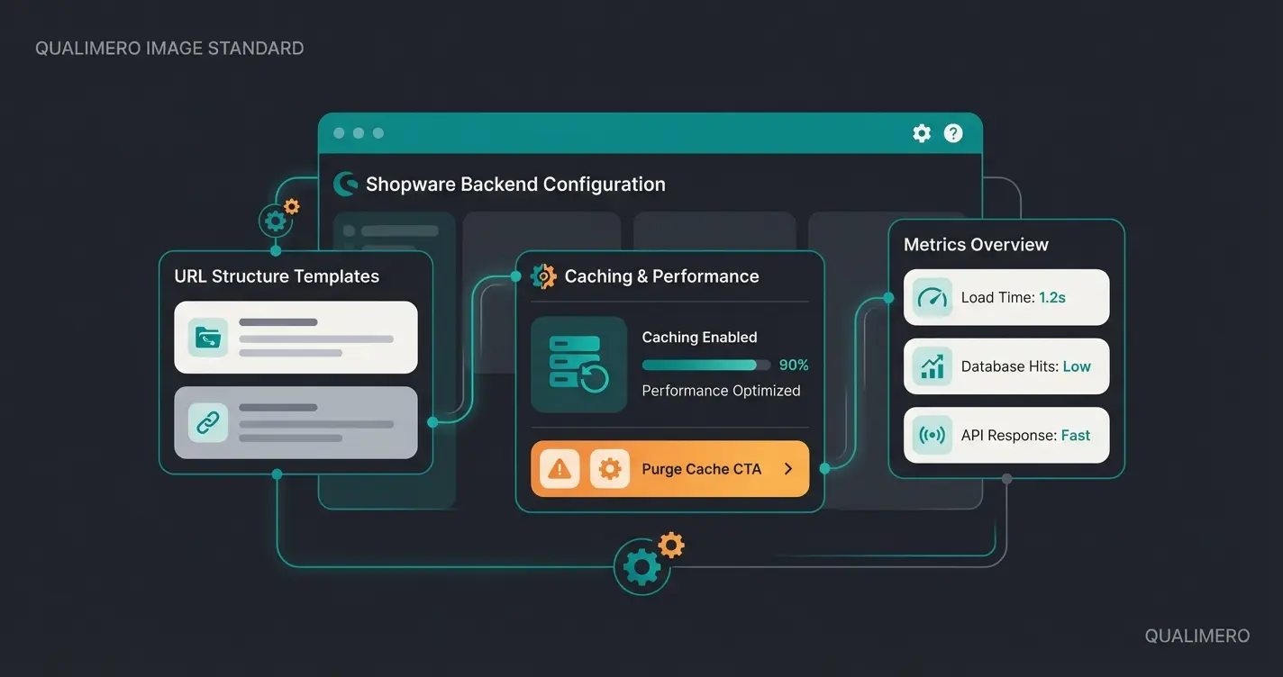 Shopware technical SEO configuration dashboard visualization