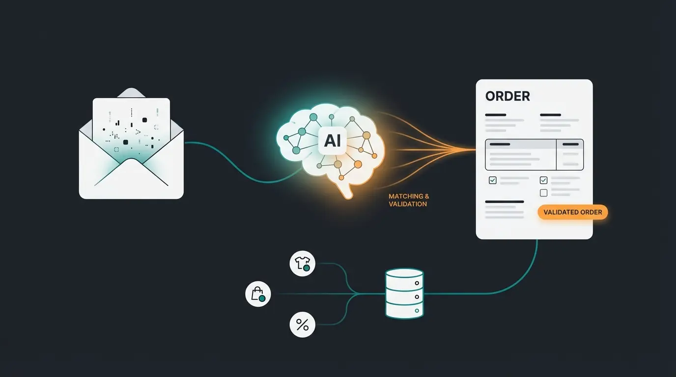 AI consultation process transforming customer inquiry into valid order automatically