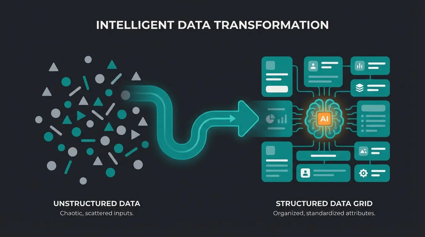 Visualization of AI-ready data architecture transformation during Magento migration