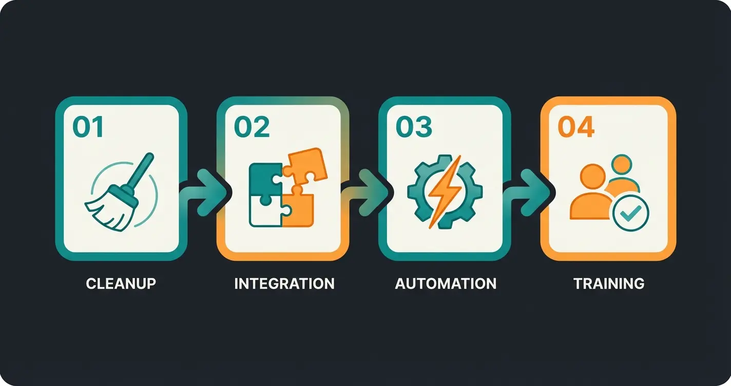 Vier-Phasen-Modell zur Einführung einer intelligenten Kundendatenbank