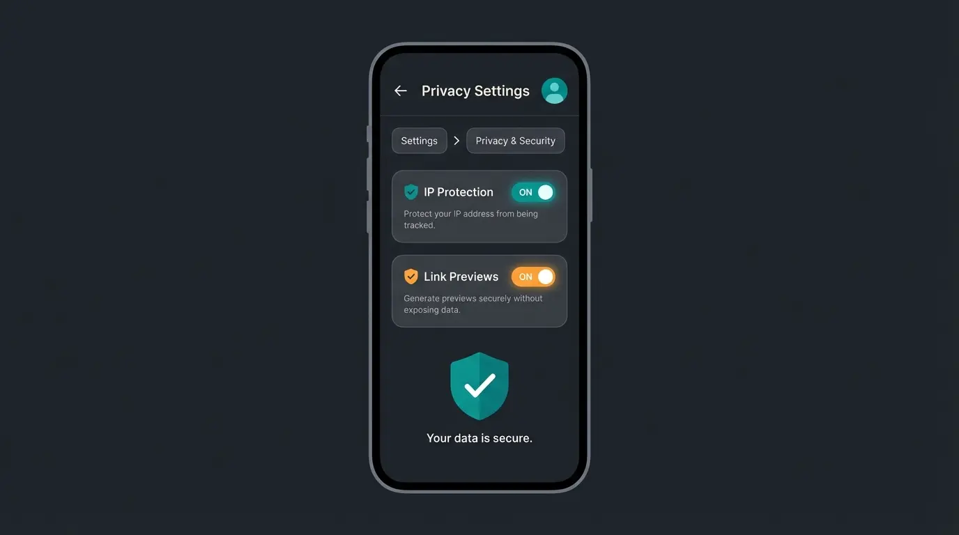 WhatsApp advanced privacy settings menu on smartphone showing all toggle options