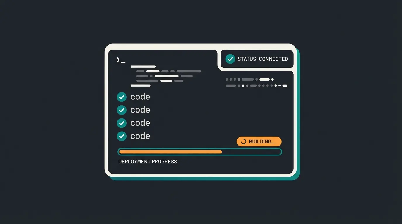CLI Terminal mit Magento Upgrade Befehlen und Erfolgsmeldungen
