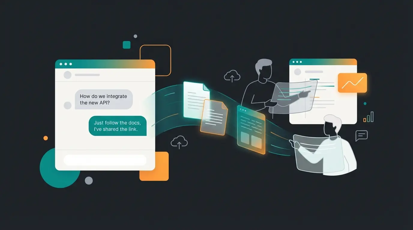 Visualisierung eines modernen KI-gestützten Büros mit digitalem Dokumentenfluss