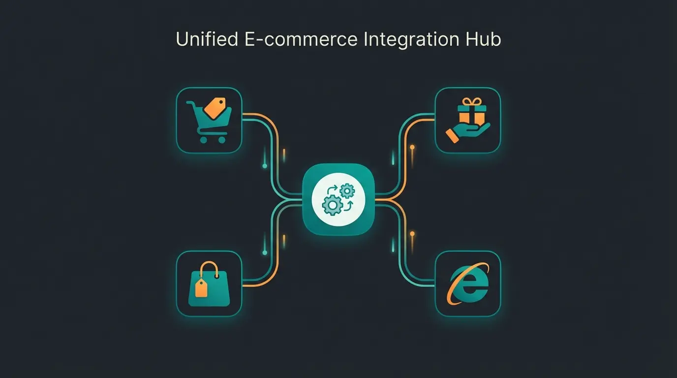 Billbee multichannel integration diagram showing connected sales platforms