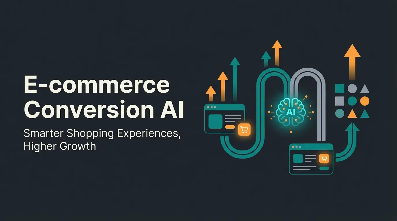 Successful Shopify shops visualization with e-commerce elements and AI consultation icons