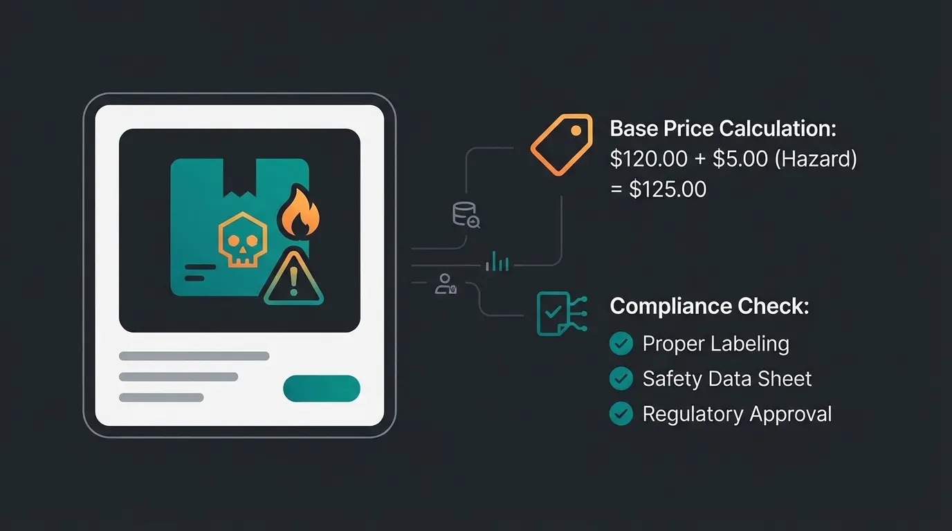 Shopware product page showing CLP hazard symbols and base price display