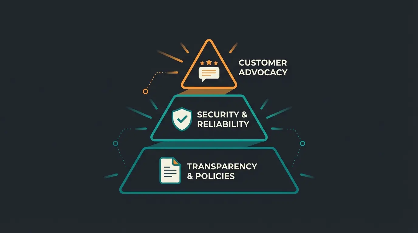 Trust Stack Pyramide für E-Commerce Vertrauen