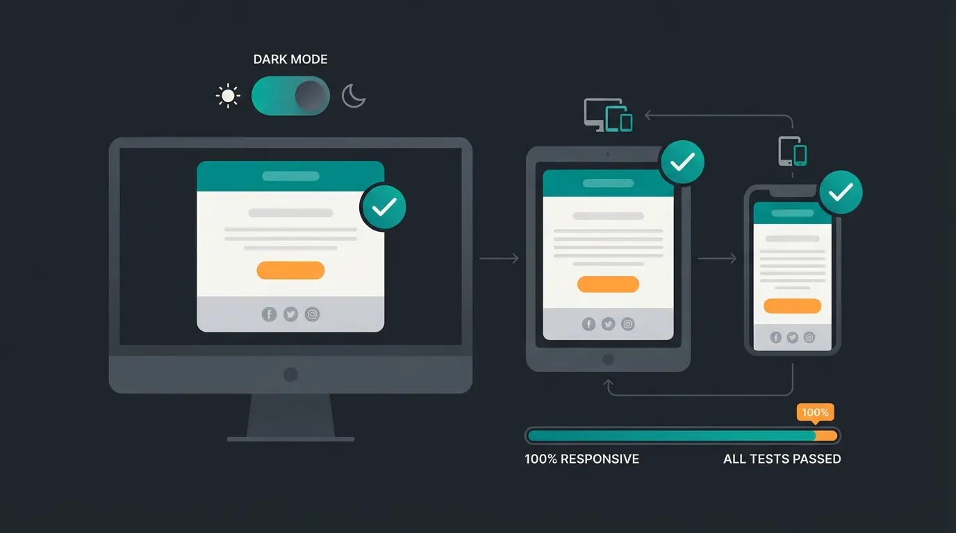 Email template testing checklist on multiple devices