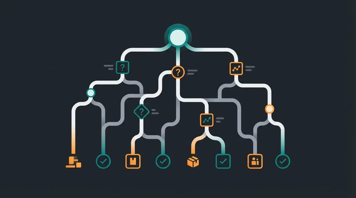Decision tree complexity visualization for guided selling implementation