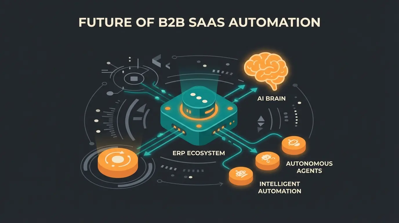 Future ERP landscape showing AI integration and autonomous agent capabilities
