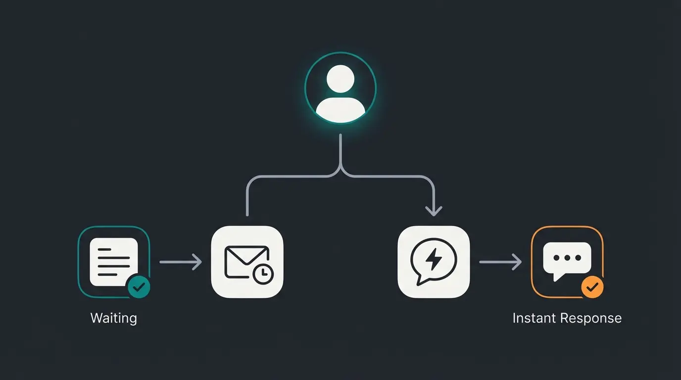 Entscheidungsbaum Kundenanfrage Support vs Sales