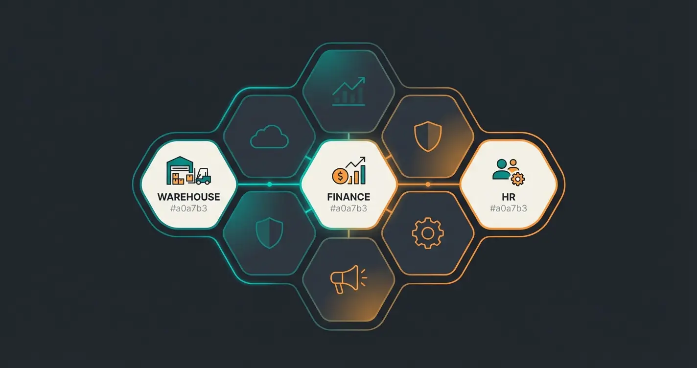 ERP-Module als verbundene Bausteine eines Unternehmens