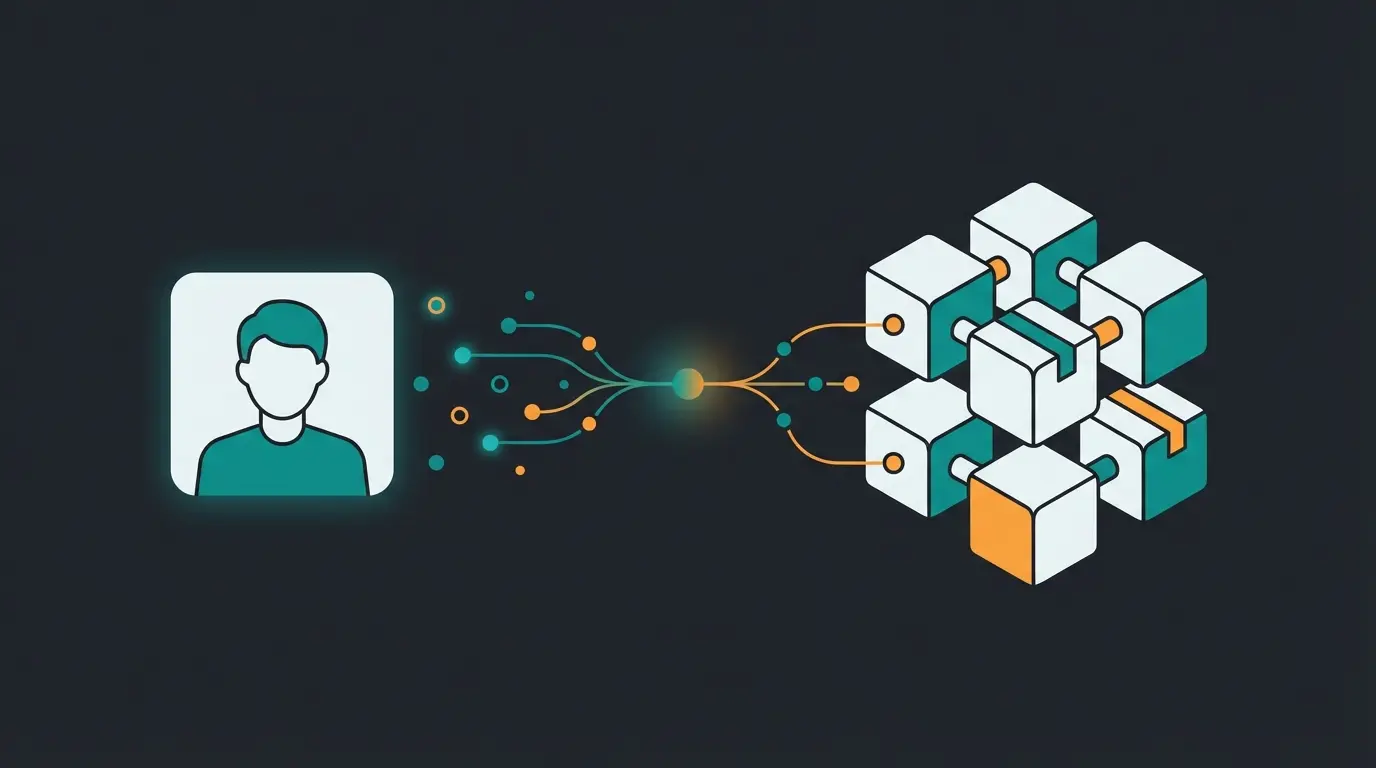 Futuristic visualization of AI analyzing product attributes and user sentiment simultaneously