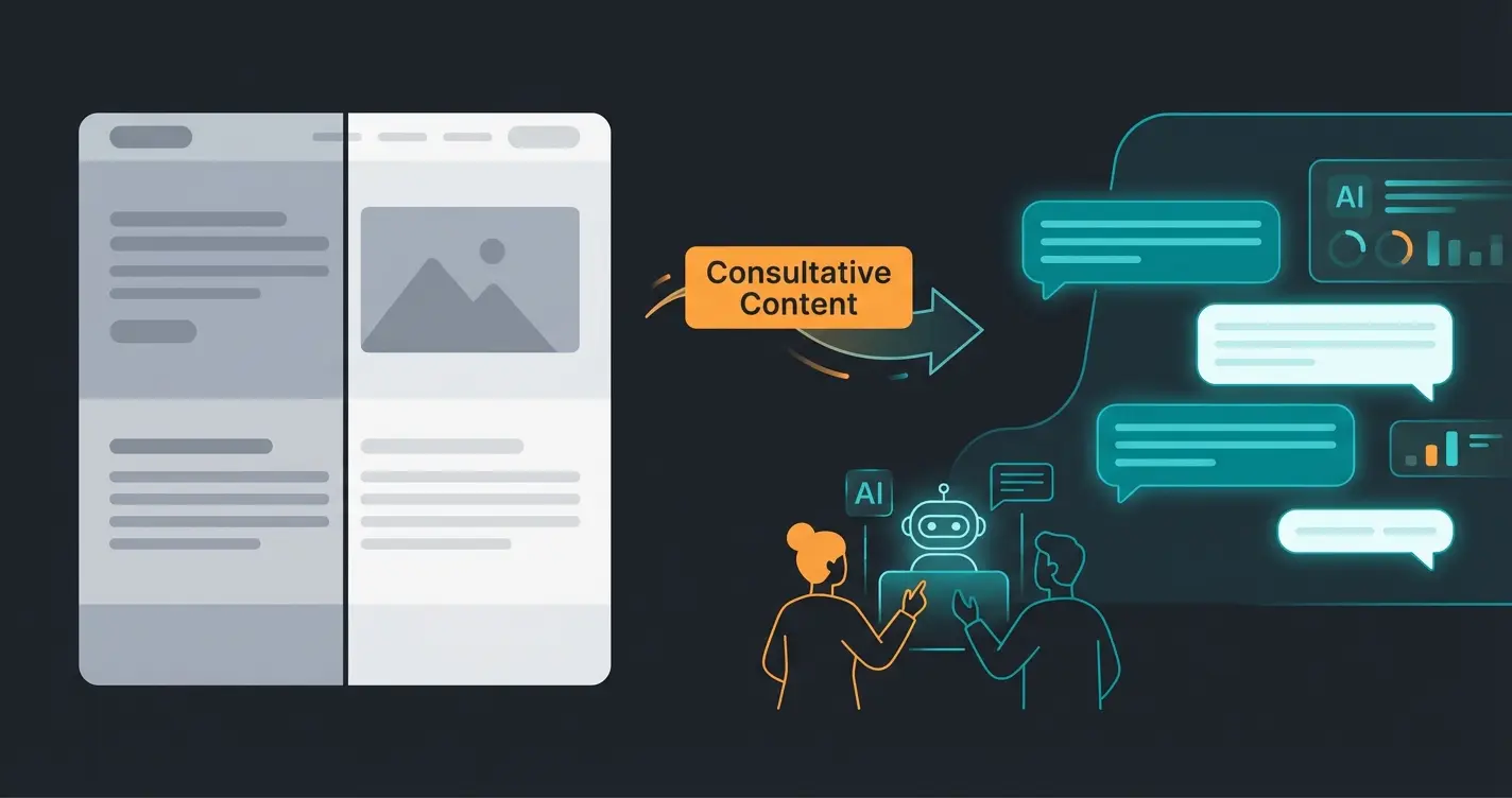 Visualisierung der Content-Lücke zwischen statischen Erlebniswelten und interaktiver KI-Beratung