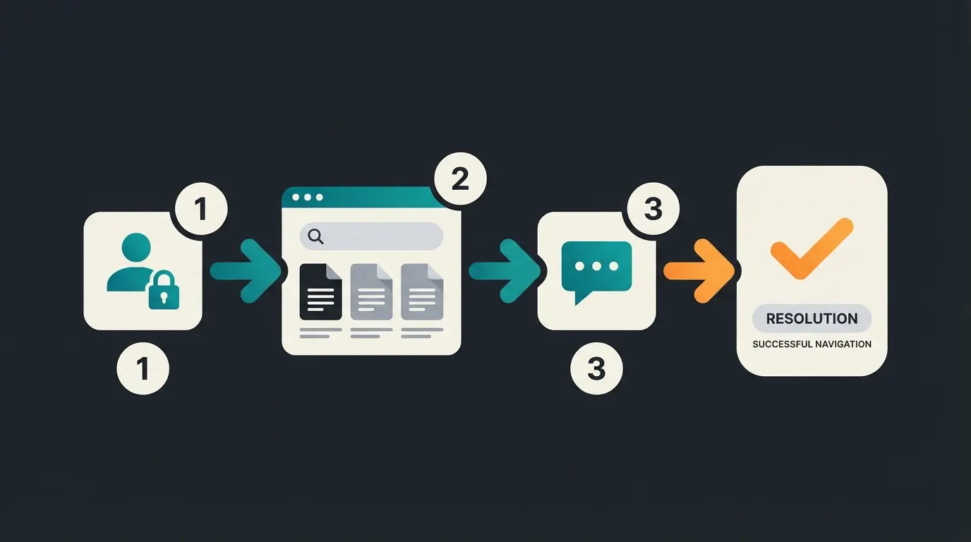 Schritt-für-Schritt Anleitung zum Shopify Help Center Navigation mit Login-Bereich
