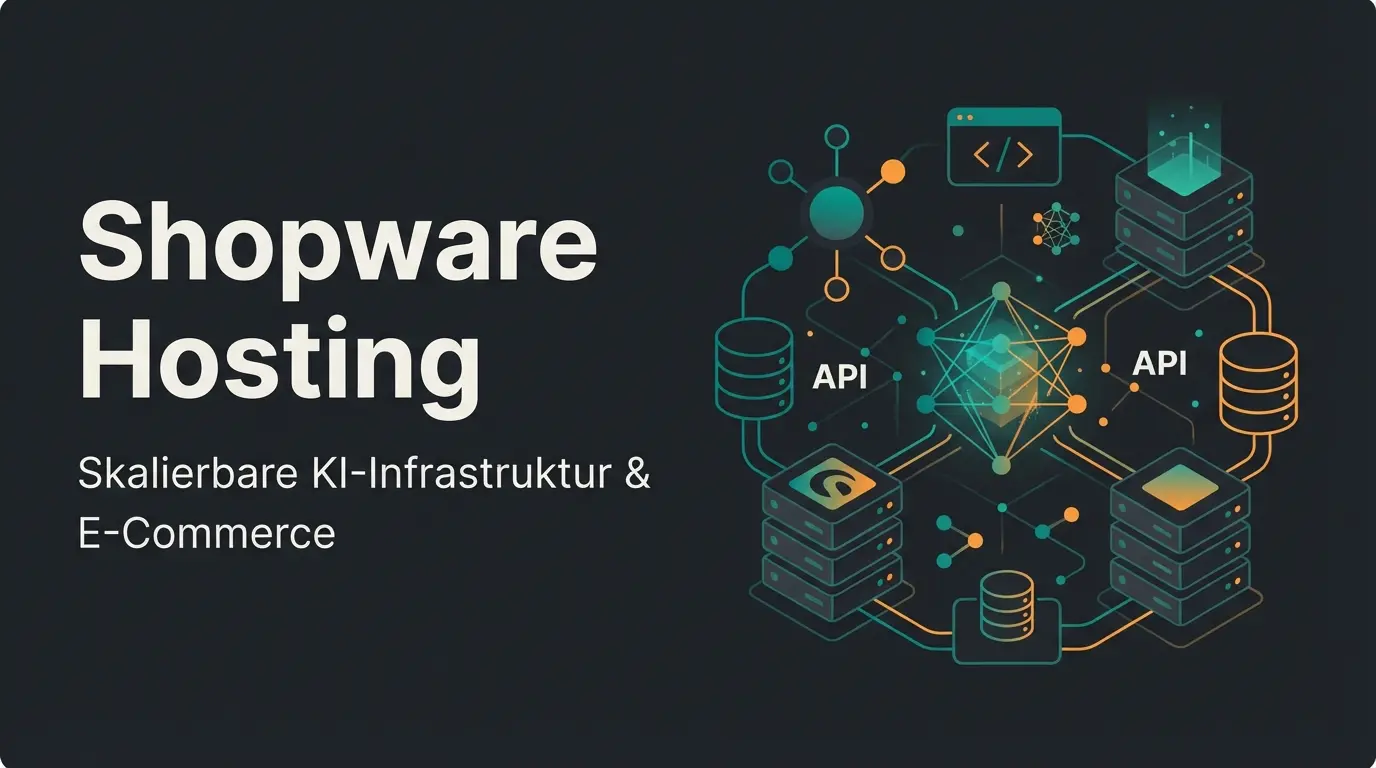 Server-Infrastruktur für Shopware 6 mit KI-Integration visualisiert