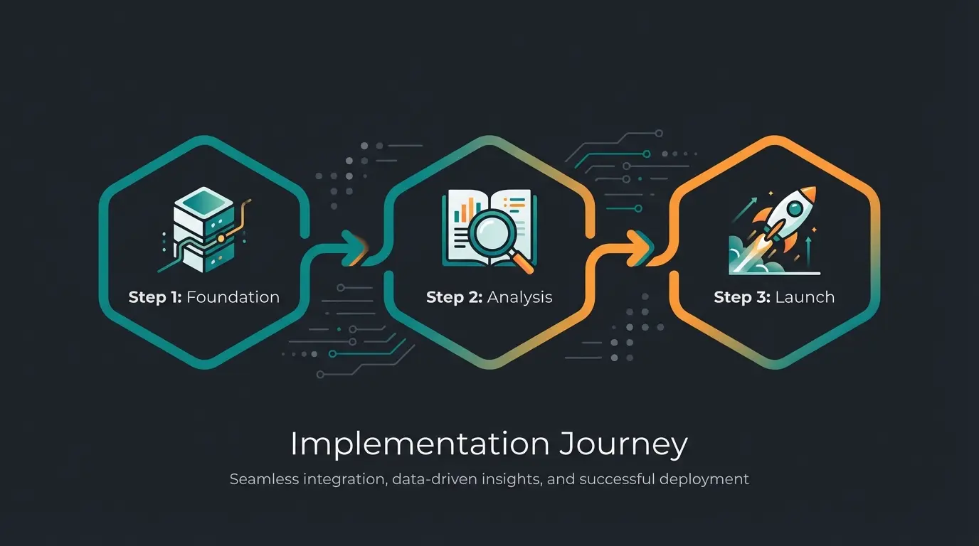 Three-step implementation process for AI sales strategy in Shopware