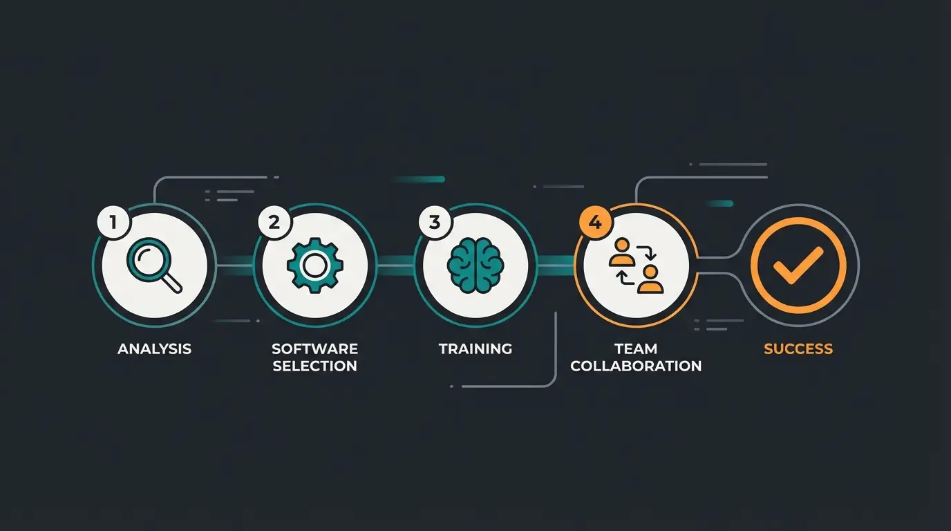 Vier-Schritte-Prozess zur erfolgreichen Einführung einer automatisierten Buchhaltung